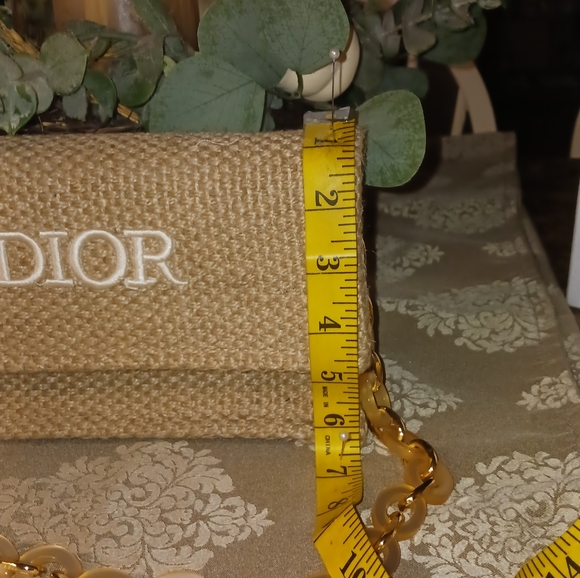 Dior NIB Beauty GWP Beige Woven Raffia Shoulder Bag - Picture 5 of 10